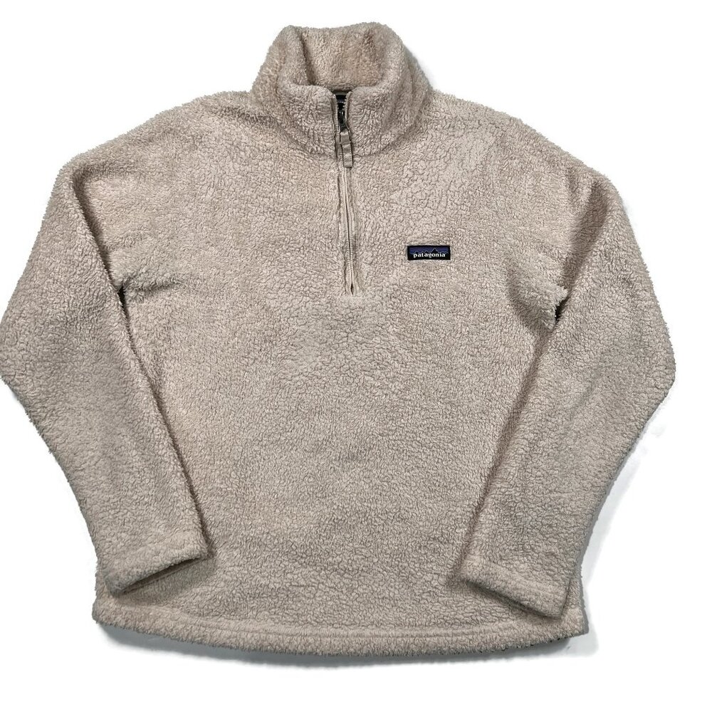 Patagonia Los Gatos 1/4 Zip‎ Fleece Womens Medium Pullover Beige Tan